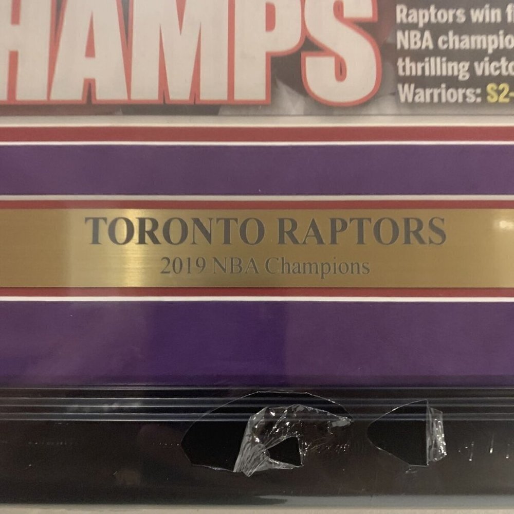 Toronto Raptors 2019 NBA Champions Toronto Sun original Newspaper framed - Picture 2 of 2